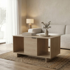 Τραπέζι σαλονιού Nalinda pakoworld sonoma 100x55x55εκ