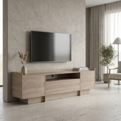 Έπιπλο τηλεόρασης Derden pakoworld sonoma 197x38x58εκ