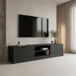 Έπιπλο τηλεόρασης Lemardo pakoworld μαύρο 180x40x40εκ