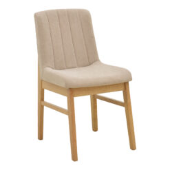 Καρέκλα Dalby pakoworld μπεζ ύφασμα sonoma rubberwood 50x45x85