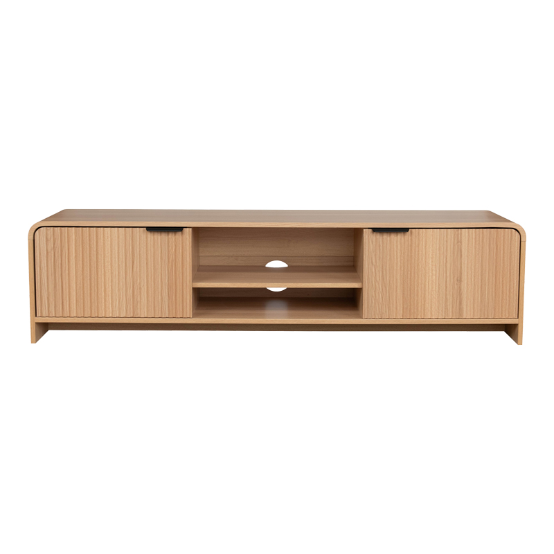 Έπιπλο τηλεόρασης Anfen pakoworld mdf σε φυσική απόχρωση 160x39x40,5εκ - Image 4