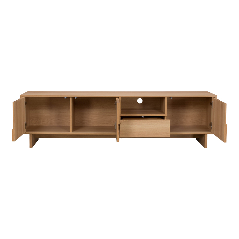 Έπιπλο τηλεόρασης Jenfia pakoworld mdf σε φυσική απόχρωση 180x39x45,5εκ - Image 3