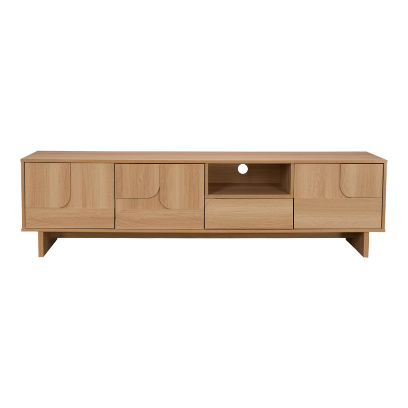 Έπιπλο τηλεόρασης Jenfia pakoworld mdf σε φυσική απόχρωση 180x39x45,5εκ - Image 4