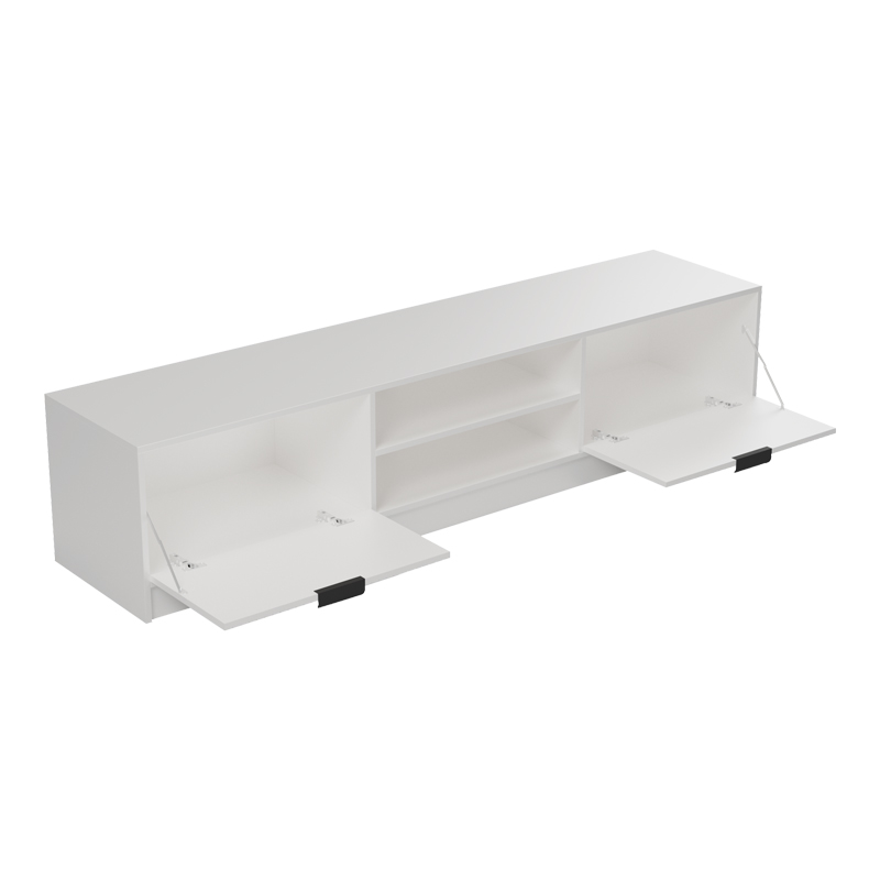 Έπιπλο τηλεόρασης Lemardo pakoworld λευκό 180x40x40εκ - Image 2