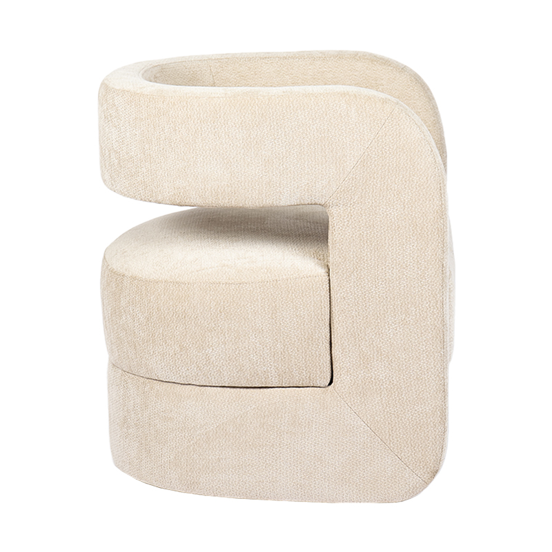 Πολυθρόνα Coconda pakoworld μπεζ ύφασμα 63x68x71εκ - Image 4
