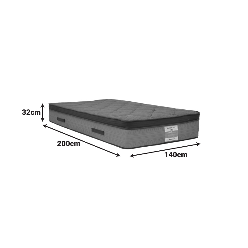 Στρώμα Deluxe pakoworld pocket spring διπλής όψης 32cm 140x200εκ - Image 3