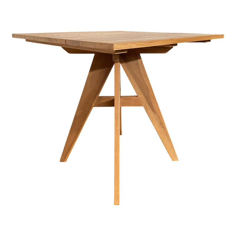 Τραπέζι Cadrada pakoworld teak ξύλο σε φυσική απόχρωση 80x80x76εκ - Image 2