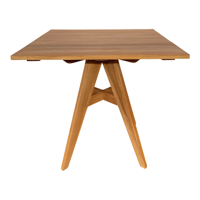 Τραπέζι Cadrada pakoworld teak ξύλο σε φυσική απόχρωση 80x80x76εκ - Image 3