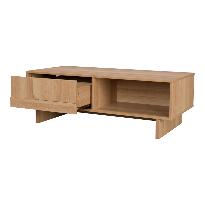 Τραπέζι σαλονιού Jenfia pakoworld mdf σε φυσική απόχρωση 110x55x38,5εκ - Image 3