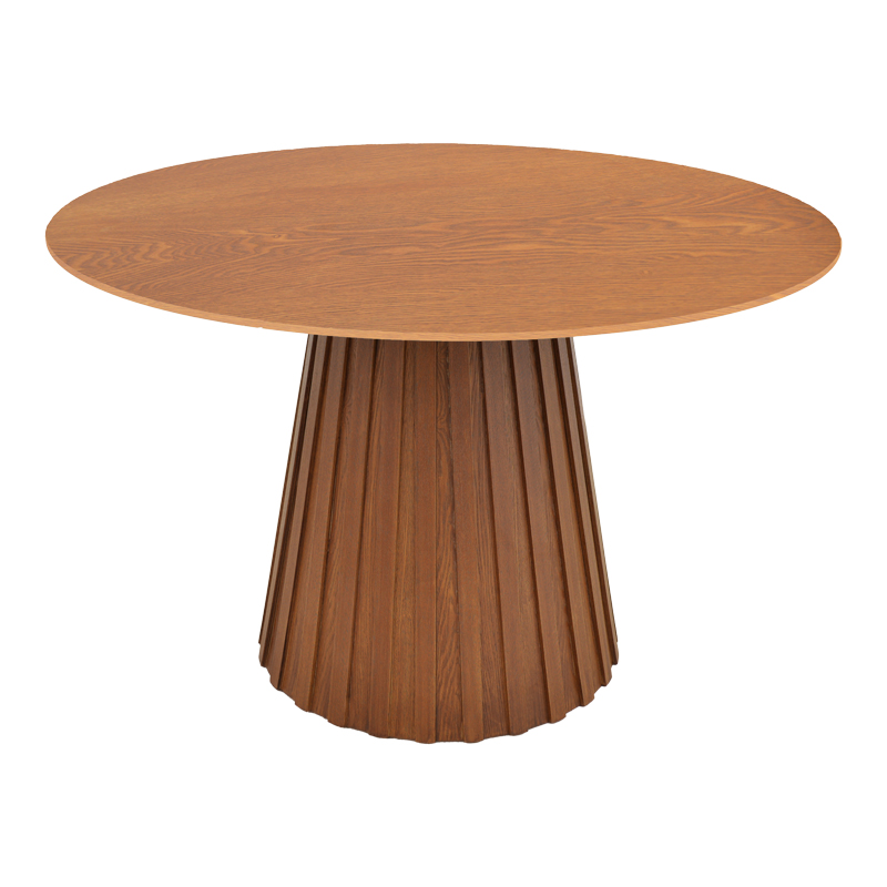Τραπέζι Franzel pakoworld mdf καρυδί Φ120x75εκ - Image 2