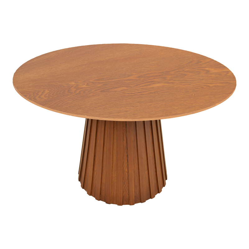 Τραπέζι Franzel pakoworld mdf καρυδί Φ120x75εκ - Image 3