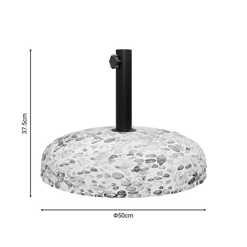Βάση ομπρέλας Nimbus pakoworld τσιμέντο ψηφιδωτή 35kg Φ50εκ - Image 4