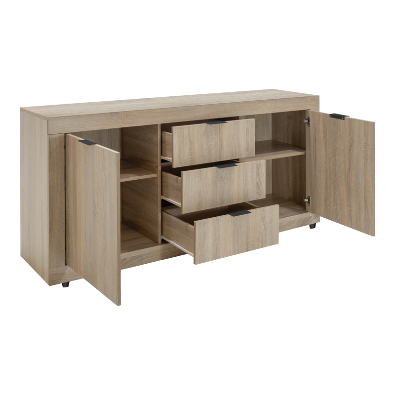 Μπουφές Doha pakoworld σε sonoma απόχρωση 180x45x80.5εκ - Image 10