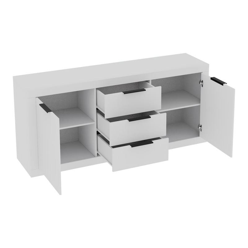 Μπουφές Doha pakoworld σε λευκή απόχρωση 180x45x80.5εκ - Image 8