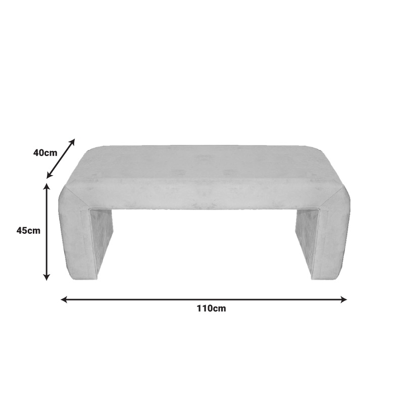 Σκαμπό Gagga Inart βελούδο σε πράσινη απόχρωση 110x40x45εκ - Image 6