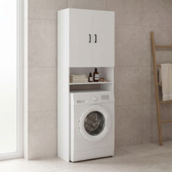 Έπιπλο πλυντηρίου Tzelio pakoworld λευκό 65x30x180εκ