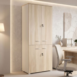 Ντουλάπα γραφείου Armadi pakoworld σε oak-μπεζ 80x40x200εκ