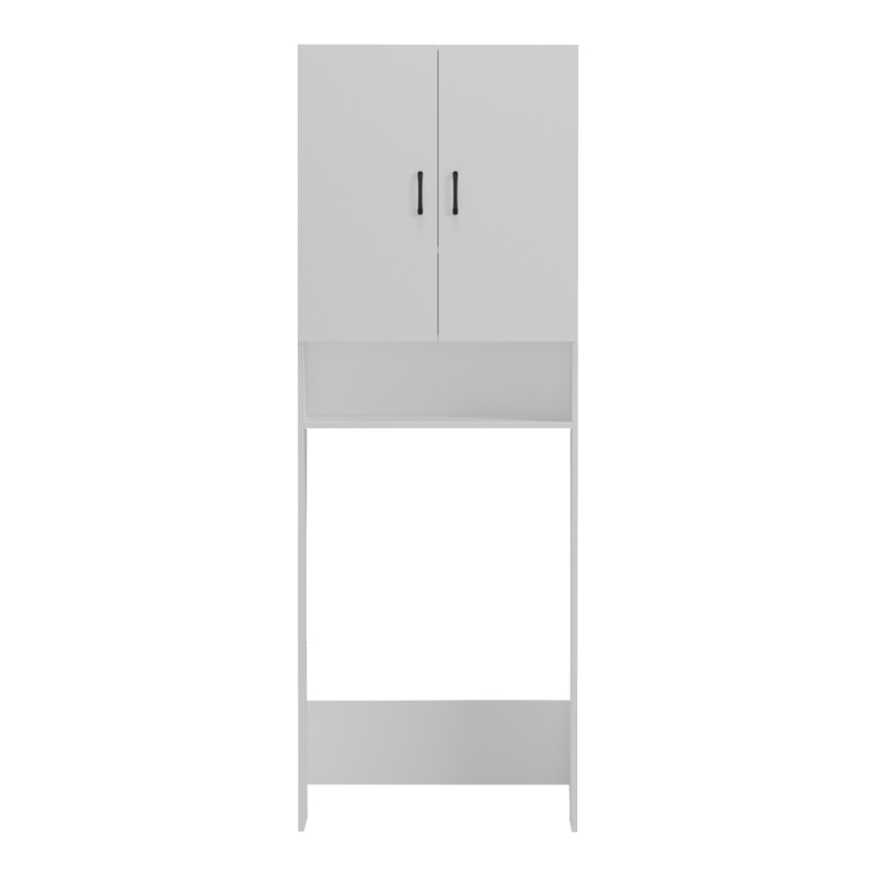 Έπιπλο πλυντηρίου Tzelio pakoworld λευκό 65x30x180εκ - Image 4