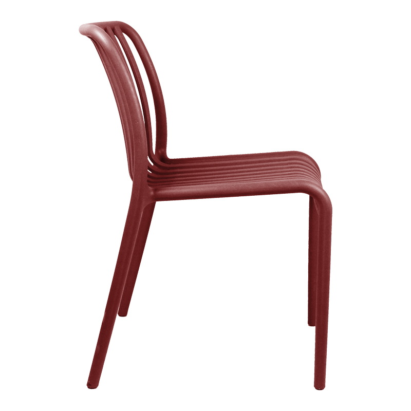 Καρέκλα Zoi pakoworld στοιβαζόμενη terracotta PP 42x58x79εκ - Image 3