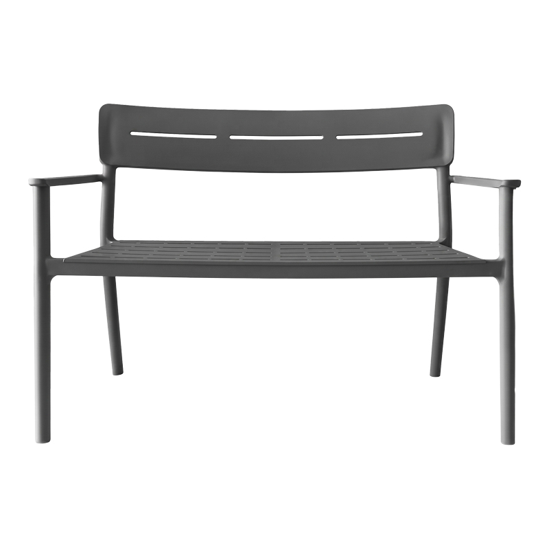 Παγκάκι διθέσιο Cadrin pakoworld ανθρακί PP 117x60x83εκ - Image 4