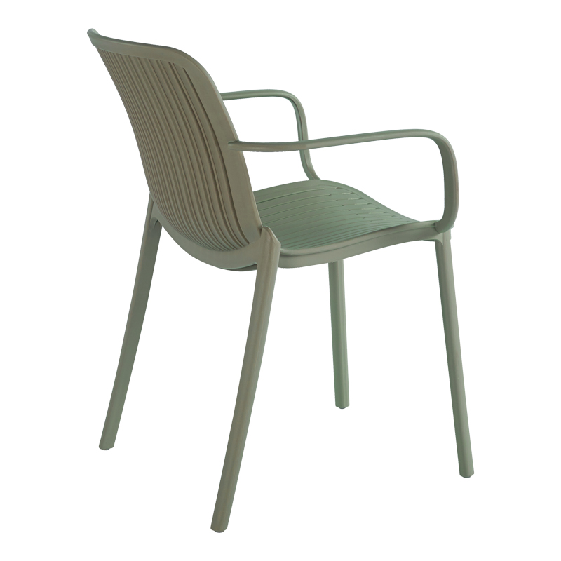 Πολυθρόνα Teragi στοιβαζόμενη pakoworld pp με UV protection λαδί 59x57x82εκ - Image 2